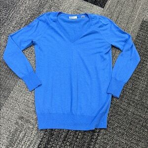 EQUIPMENT Sweater Asher 100% Cashmere V-Neck Pullover Jumper Blue-Size XS
